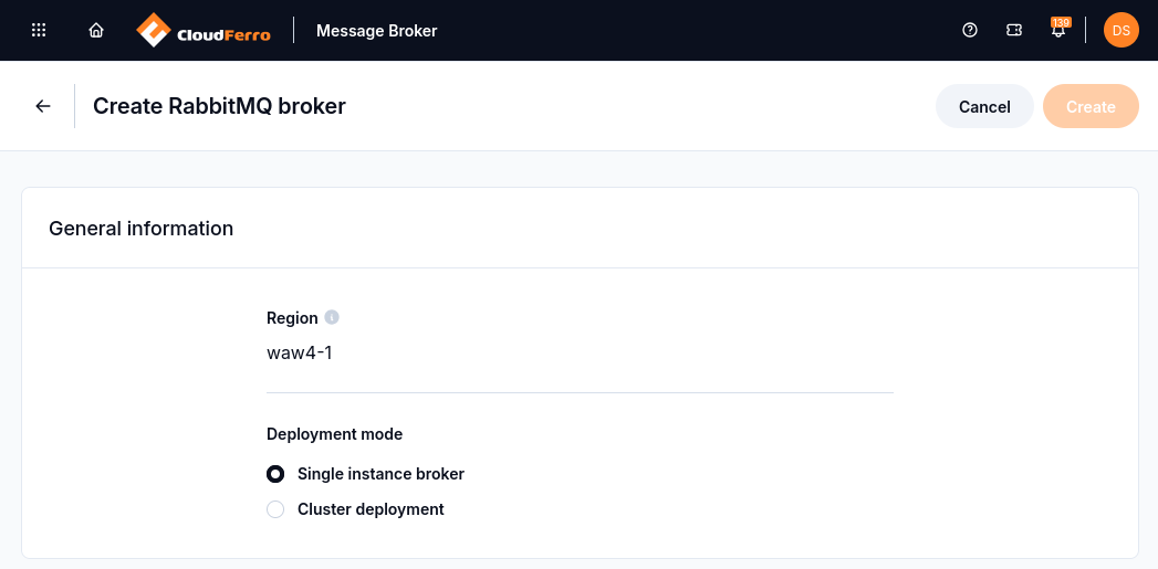 RabbitMQ deployment mode choices for a single instance or a cluster