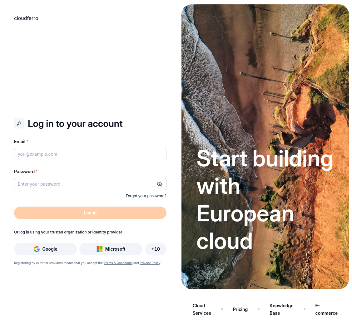 My Portal sign-in page with email and password fields